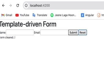 After Clearing Template-Driven Form After Submission in Angular