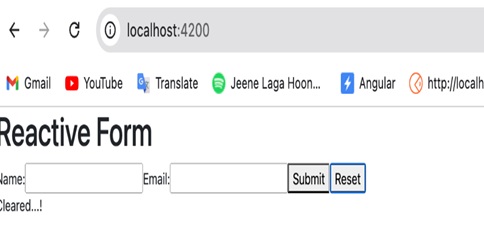 After Clear Reactive Form After Submission in Angular