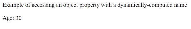 Accessing an object property - Output 2