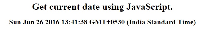 JavaScript Display Current Date And Time