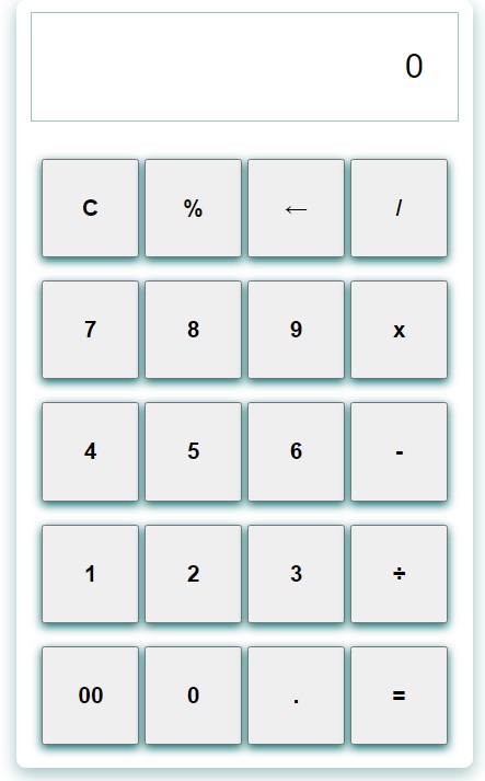 Calculator using HTML, CSS, and JavaScript