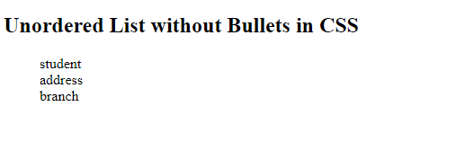 How To Create An Unordered List Without Using Bullets Using CSS In HTML 