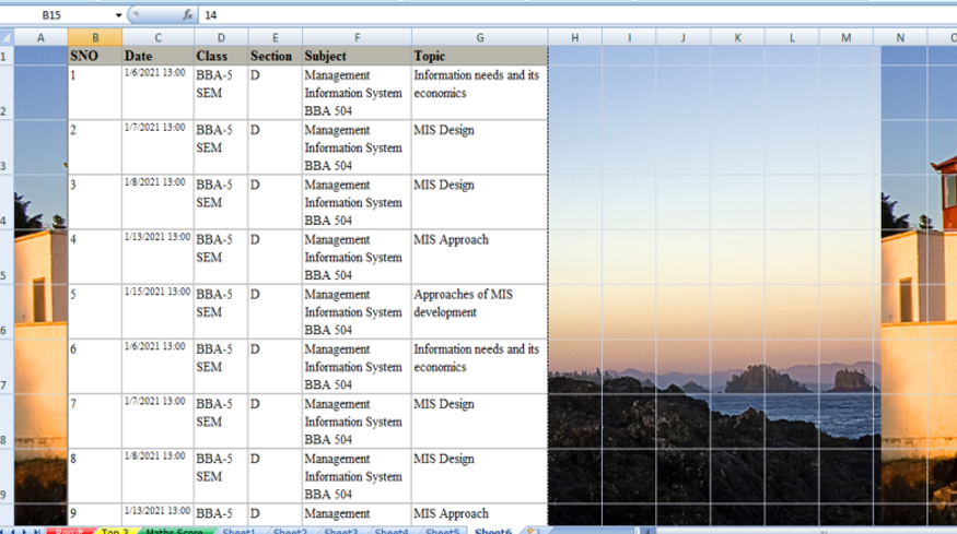 MS-Excel | Adding Background (7)