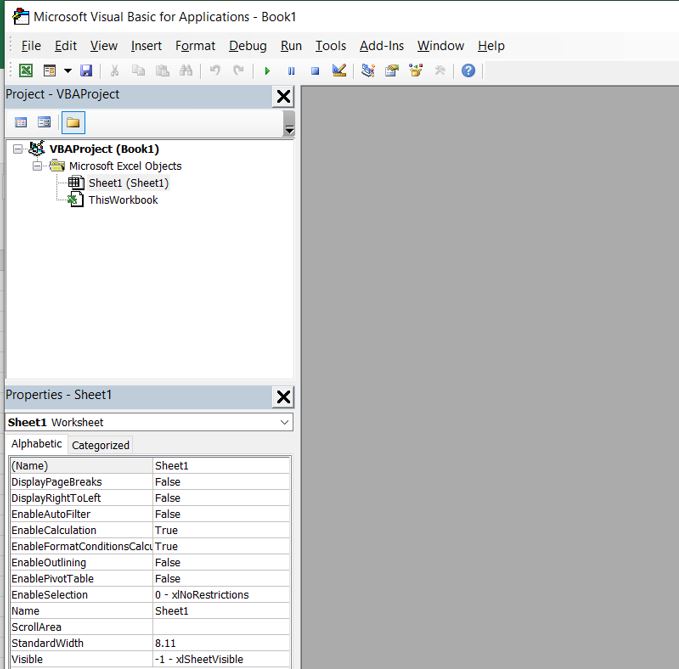 Excel VBA Step 1