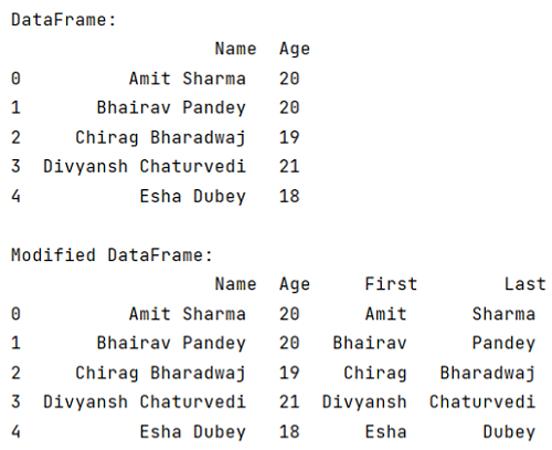 How To Split A DataFrame String Column Into Two Columns 